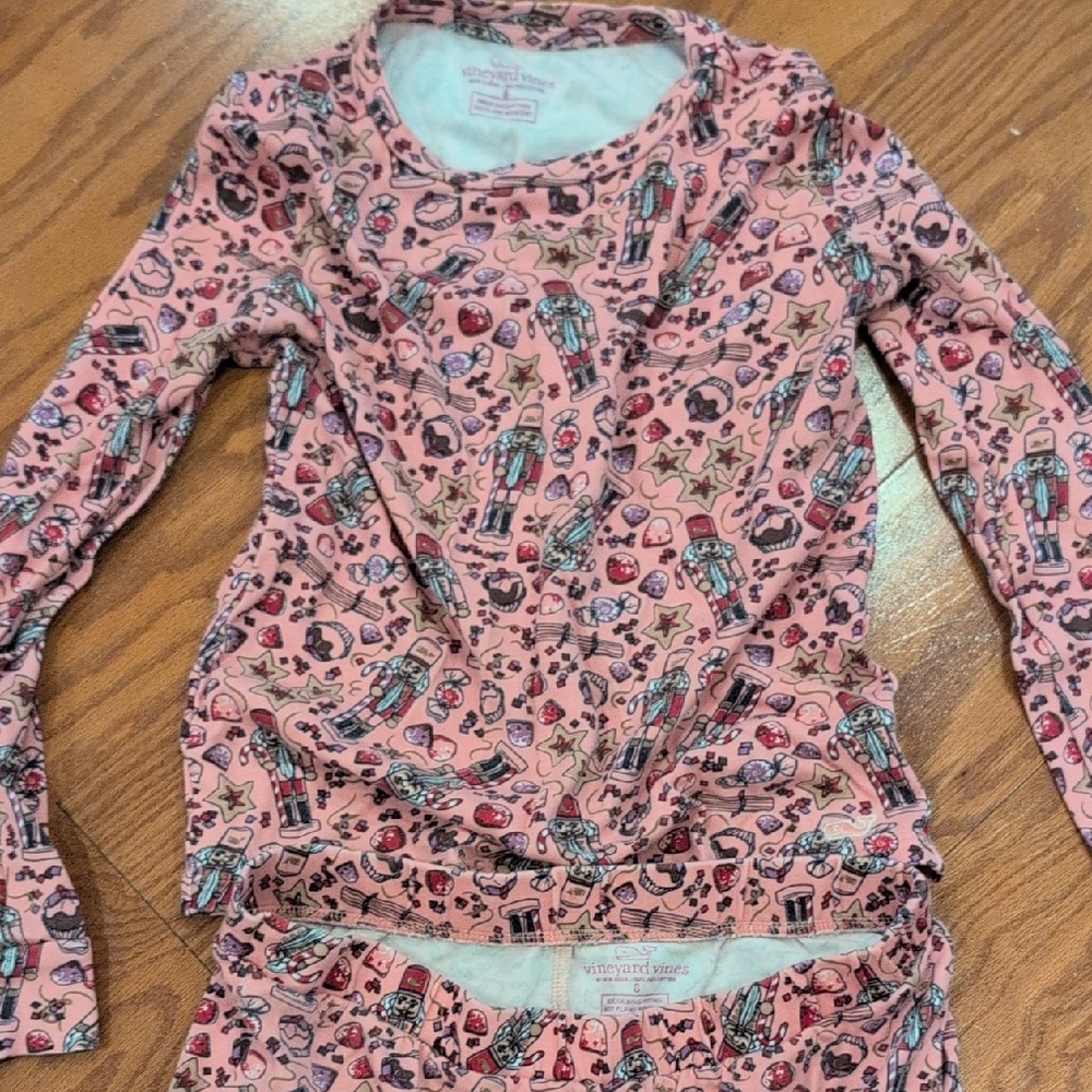 Pink Patterned Long Sleeve Pajama Set